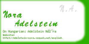 nora adelstein business card